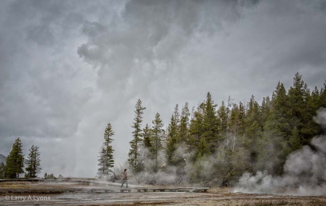 'Grand Geyser Erupting' © Larry A Lyons